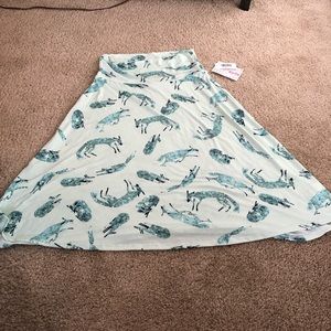 NWT lularoe azure fox skirt